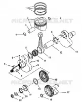 CRANKSHAFT AND PISTON MAGNUM 6X6