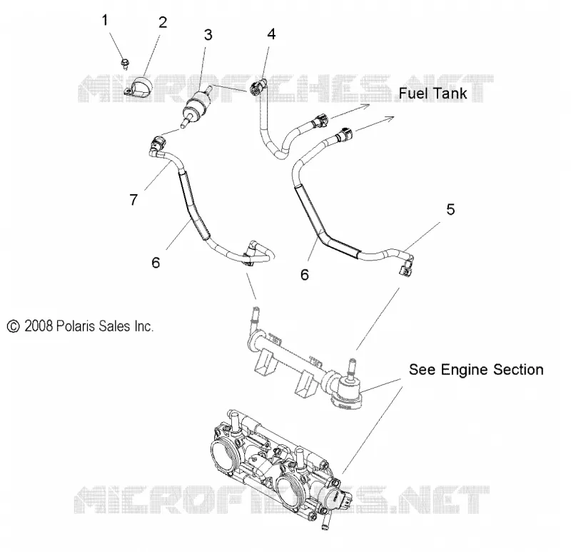 FUEL SYSTEM, THROTTLE  BODY AND FUEL LINES