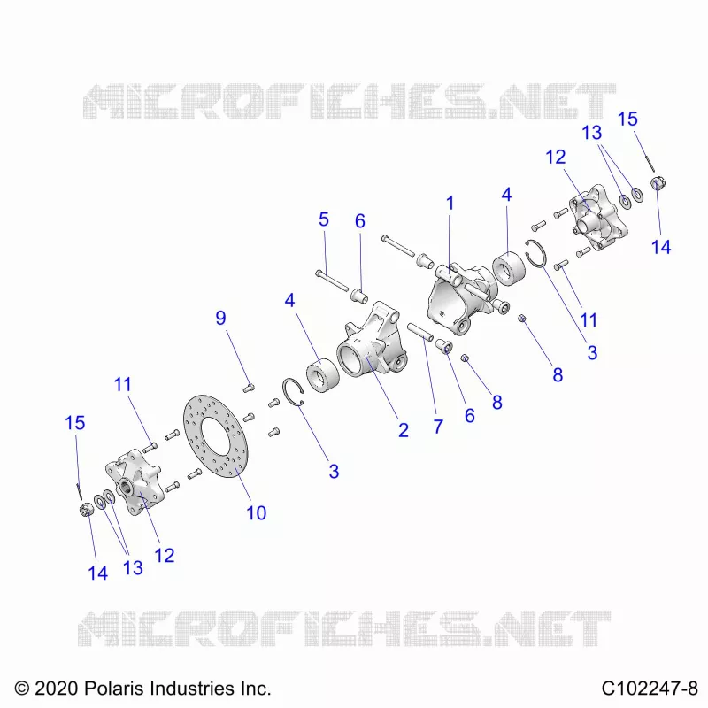 REAR SUSPENSION HUBS, CARRIER AND BRAKE DISC