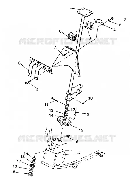 STEERING POST   ASSEMBLY 6X6 250 W938727 (4924092409019A)