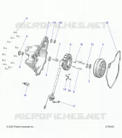 ENGINE, STATOR COVER AND FLYWHEEL