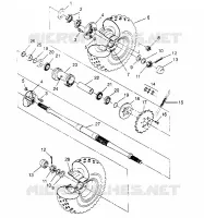 REAR WHEEL DRIVE ASSEMBLY 6X6 400L