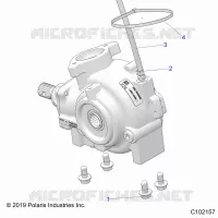 DRIVE TRAIN, GEARCASE MOUNTING, FRONT