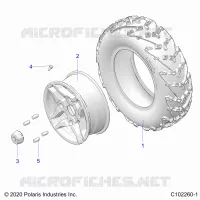 WHEELS, FRONT TIRE