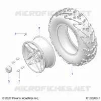 WHEELS, FRONT TIRE