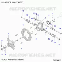 REAR SUSPENSION HUB, CARRIER AND BRAKE DISC