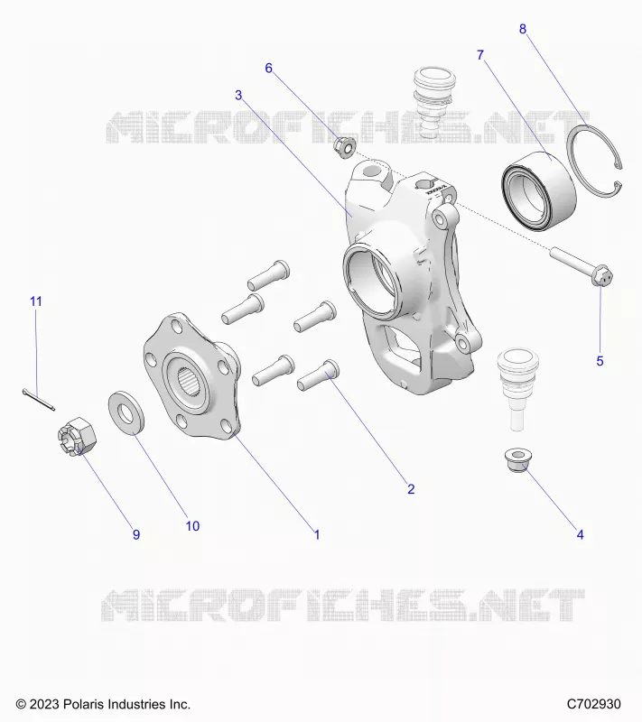 SUSPENSION, FRONT WHEEL HUB, KNUCKLE