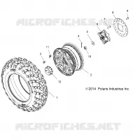 WHEELS, FRONT TIRE AND BRAKE DISC