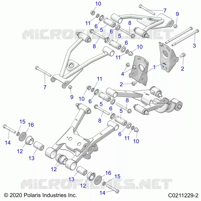 REAR SUSPENSION CONTROL ARM, MOUNTING