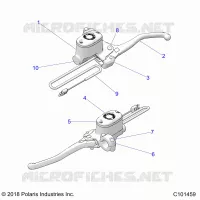 FRONT BRAKE BRAKE LEVER AND MASTER CYLINDER