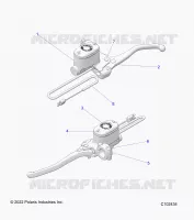 FRONT BRAKE BRAKE LEVER AND MASTER CYLINDER