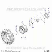 WHEELS, FRONT TIRE AND BRAKE DISC -A18SDA57F1/SDE57F1 (C101290)
