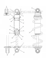 SUSPENSION, FRONT SHOCK TRACK (CLEAR COIL OVER)