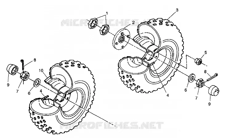 MIDDLE WHEEL ASSEMBLY 6X6 250 W938727 (4924092409027A)