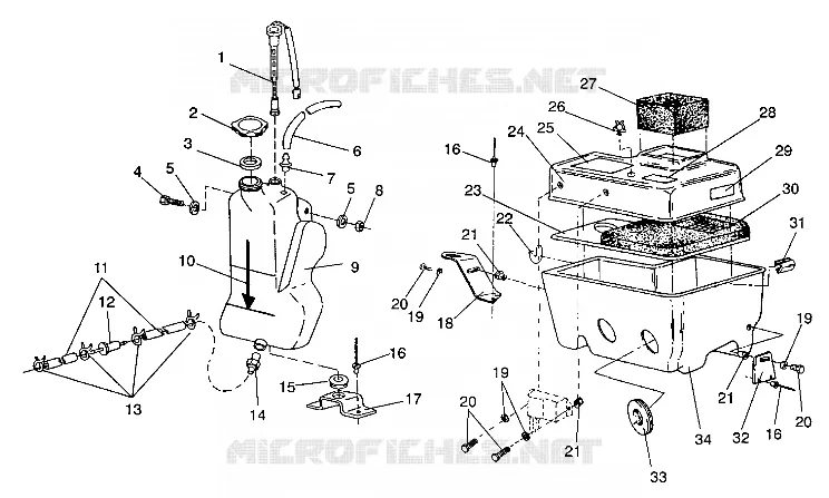OIL TANK   AIR BOX CLASSIC / 0930864 AND  CLASSIC TOURING / 093086 (4922952295033A)
