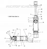 FRONT SHOCK TRACK, INTERNAL COMPONENTS (WALKER EVANS/7043096)