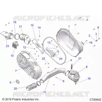 DRIVE TRAIN, CLUTCH COVER AND DUCTING