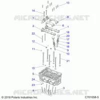 ENGINE, CYLINDER HEAD AND VALVES