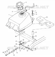 FUEL TANK  SCRAMBLER 500 W97BC50A (4943074307A013)