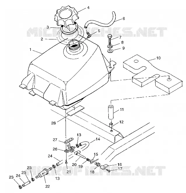 FUEL TANK  SCRAMBLER 500 W97BC50A (4943074307A013)
