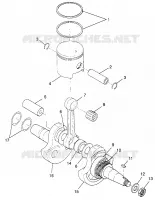 CRANKSHAFT AND PISTON TRAIL BOSS W97AA25C (4940574057C008)