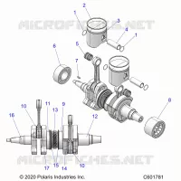 ENGINE, PISTON AND CRANKSHAFT