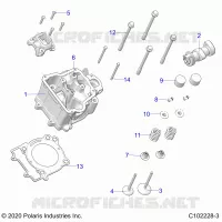 ENGINE, CYLINDER HEAD, CAM AND VALVES