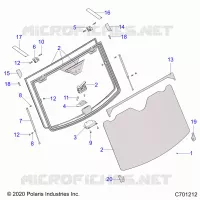 WINDSHIELD, TIP OUT- R21RRZ99A9/AC/AP/AW/B9/BC/BP/BW (C701212)