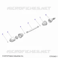 DRIVE TRAIN, HALF REAR SHAFT