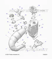 ENGINE, EXHAUST SYSTEM AND TURBO ASM.