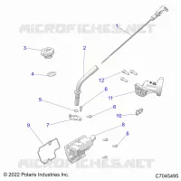 ENGINE, OIL DIPSTICK AND BREATHER