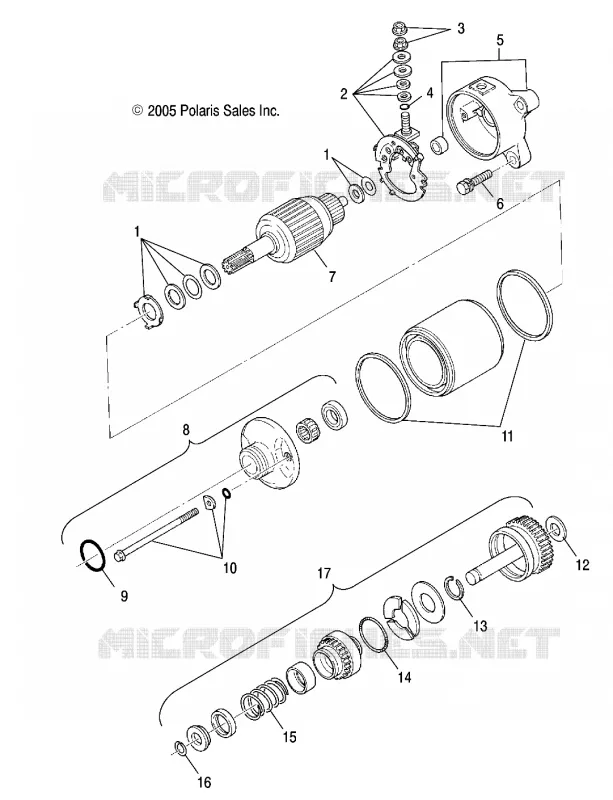 ENGINE, STARTING MOTOR