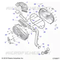 DRIVE TRAIN, CLUTCH COVER AND DUCTING