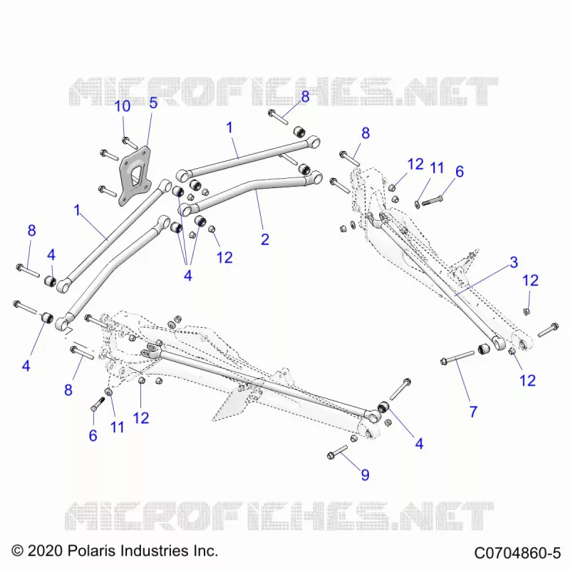 REAR SUSPENSION TRAILING ARMS MOUNTING
