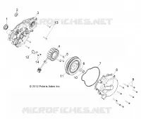 ENGINE, STATOR AND FLYWHEEL