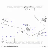 CHASSIS, HOOD HINGE CABLE ASM.