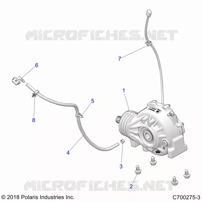 DRIVE TRAIN, FRONT GEARCASE MOUNTING