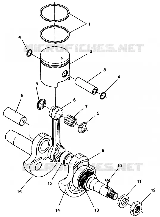 PISTON   CRANKSHAFT STARLITE GT 0943127 (49250125010035)