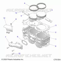 CYLINDER AND PISTON
