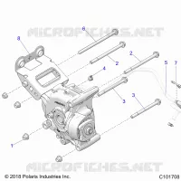 DRIVE TRAIN, GEARCASE MOUNTING, REAR
