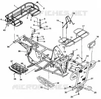 BUMPER / RACKS MOUNTING SPORTSMAN 4X4 W968040 (4935943594A007)