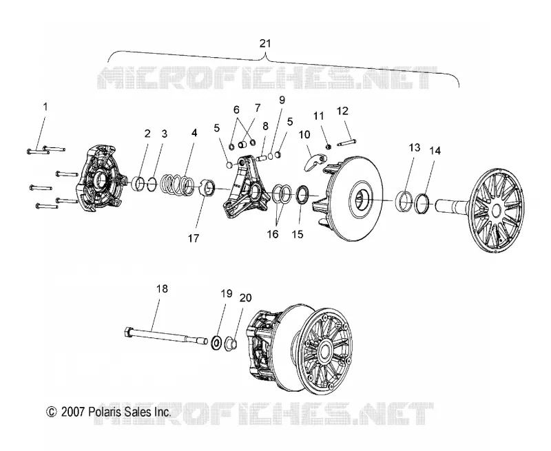 DRIVE TRAIN, PRIMARY CLUTCH