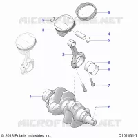 ENGINE, CRANKSHAFT AND PISTON
