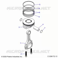 ENGINE, PISTON & ROD