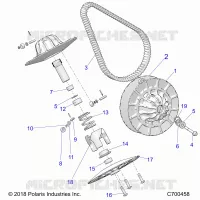 DRIVE TRAIN, SECONDARY CLUTCH