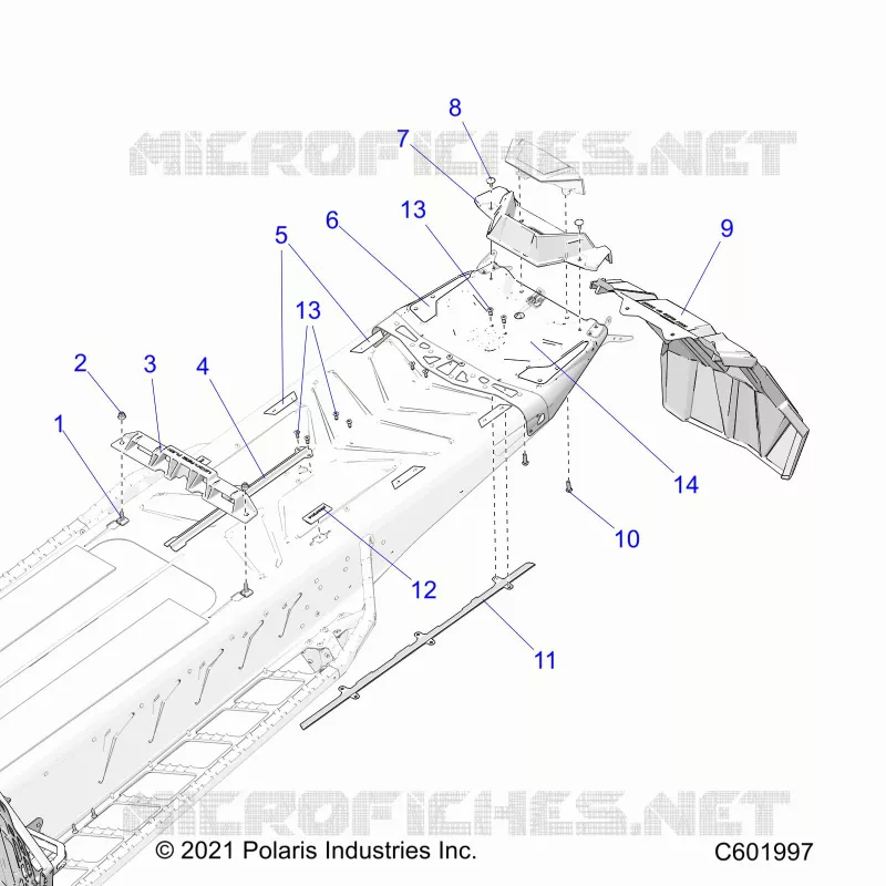 CHASSIS, REAR, MISC. COVERS AND SNOWFLAP- S23TFD8RS/8RE (C601997)