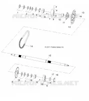 WHEELS, REAR AXLE