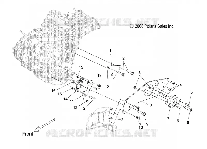 ENGINE, MOUNTING, LH