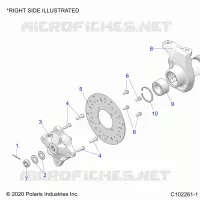 FRONT SUSPENSION HUB, CARRIER, AND BRAKE DISC