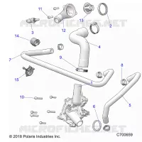 ENGINE, WATERPUMP AND BYPASS